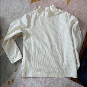 Uniqlo White Ribbed Knit